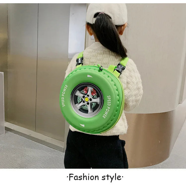 Lovely Kids Small Backpack 3D Car Tire Children Schoolbag EVA Wheel Kindergarten Bag Age 3-5 Boy Girl Toddler Kawaii School Bag