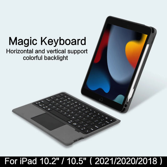 AJIUYU Magic Keyboard for iPad Air 5th Air 4th 10.9 inch 4 5 2022 Air5 Air4 Pro 11 12.9 Case 10.2 10.5 Smart Cover German French