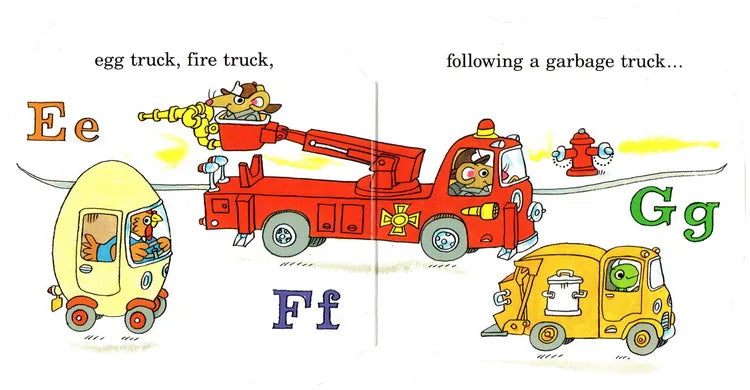 best selling books Richard Scarry's Cars and Trucks from A to Z Enlightenment flips cardboard book english books for kids baby