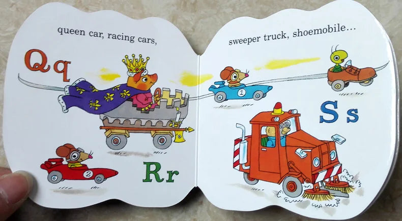 best selling books Richard Scarry's Cars and Trucks from A to Z Enlightenment flips cardboard book english books for kids baby