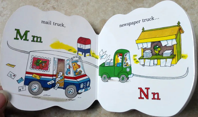 best selling books Richard Scarry's Cars and Trucks from A to Z Enlightenment flips cardboard book english books for kids baby