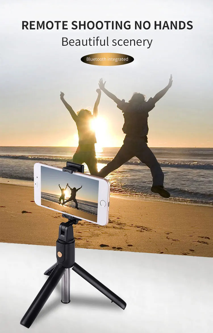 3 in 1 Mini Wireless Bluetooth Selfie Stick With Shutter Remote Tripod For Phone Monopod For iPhone 14 13 Huawei Samsung Holder