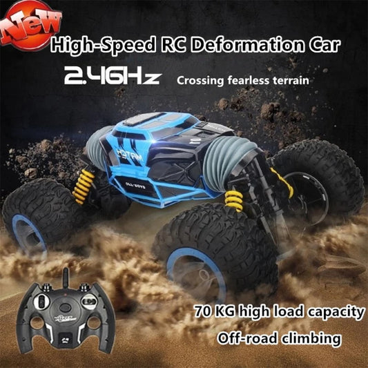 High Speed Off-Road RC Stunt Car 1:10 49cm Large Scale 2.4G 4WD   Double Side Deformation Elctric RC Off-Road Climbing Vehicle