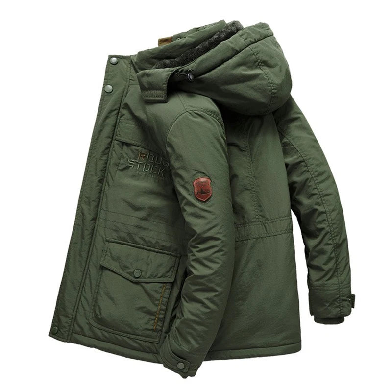 Winter Neue Männer Fleece Warme Dicke Winddicht Parkas Männer Mode Mit Kapuze Militär Jacke Mantel Große Größe 6XL Hohe Qualität Jacken Männlich - Topbrand24