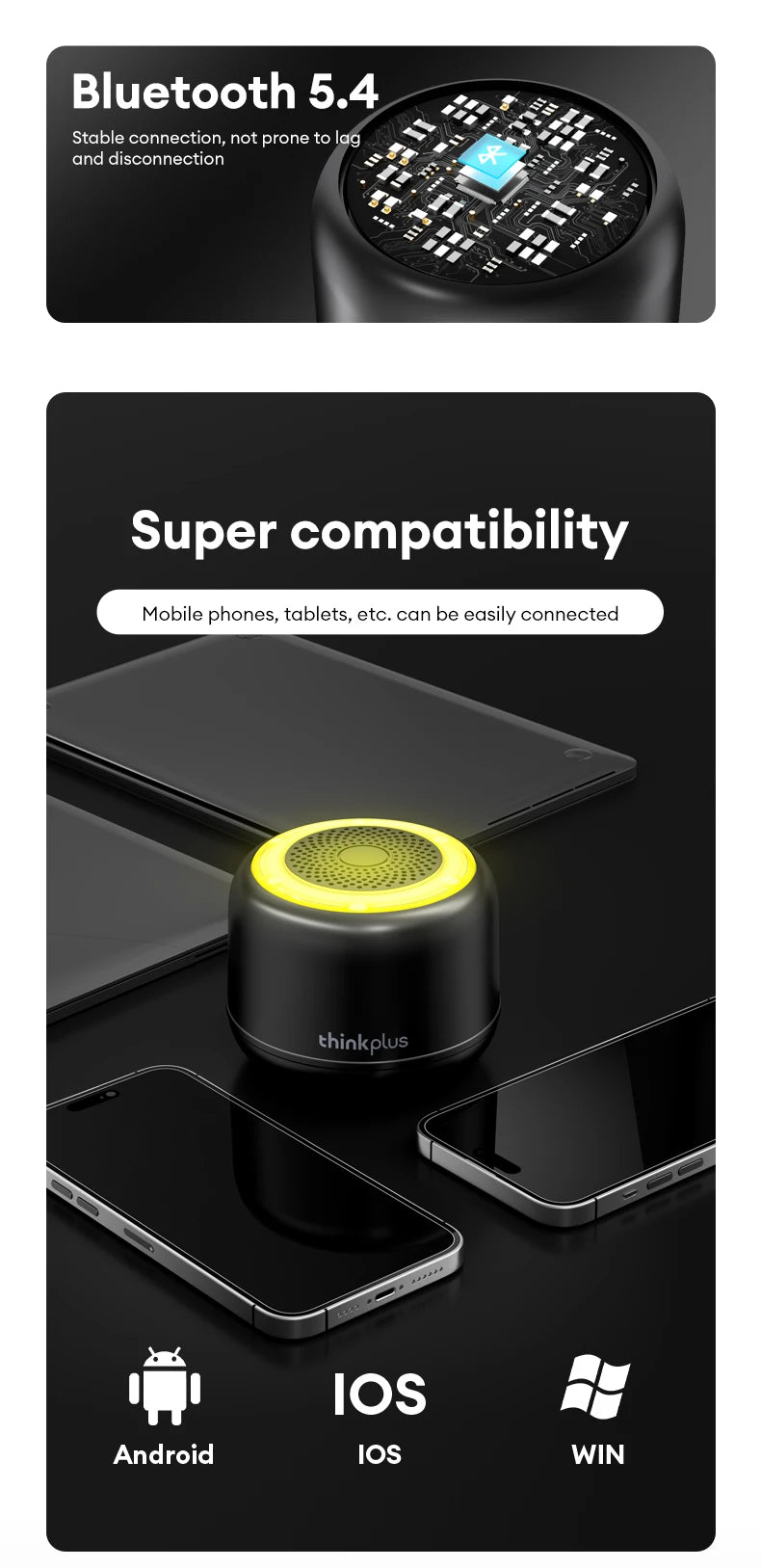 Original Lenovo K14 PRO Wireless Portable Lanyard Speakers High Power Sound Box for Computer Loudspeakers Music Stereo Surround