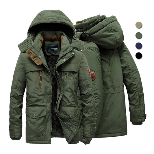 Winter Neue Männer Fleece Warme Dicke Winddicht Parkas Männer Mode Mit Kapuze Militär Jacke Mantel Große Größe 6XL Hohe Qualität Jacken Männlich - Topbrand24