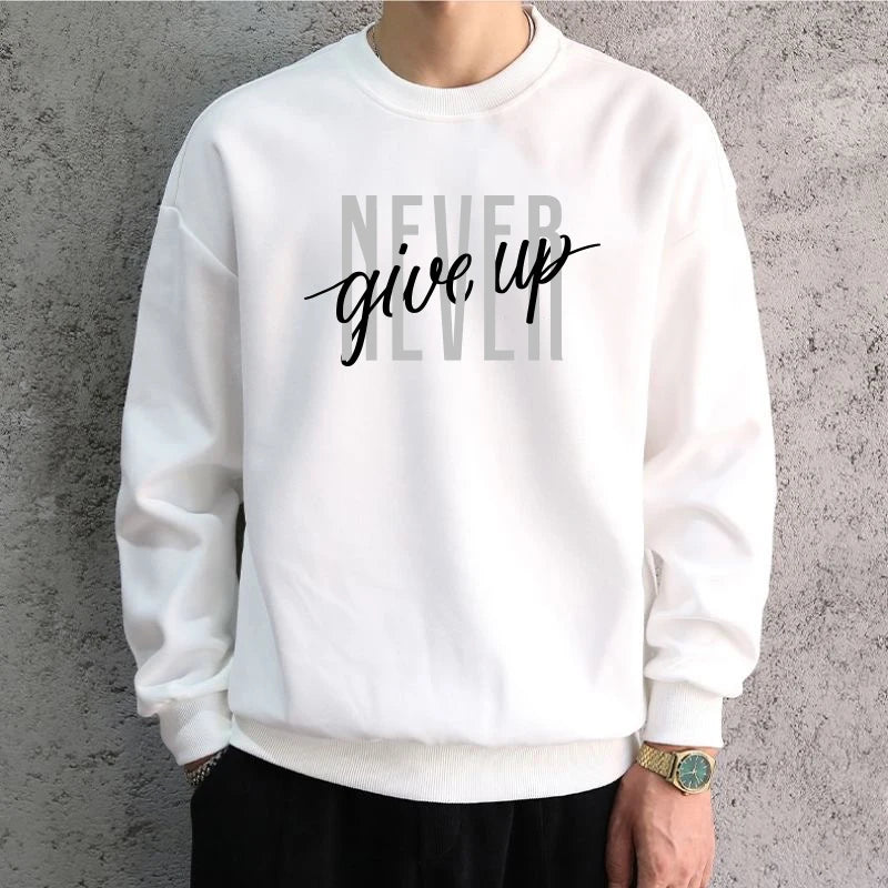 Männer Übergroße Grafik Sweatshirt Hoodied Koreanische Trendy Buchstaben Gedruckt Langarm T-shirt Baumwolle Hip Hop Sport Top Männer Kleidung - Topbrand24