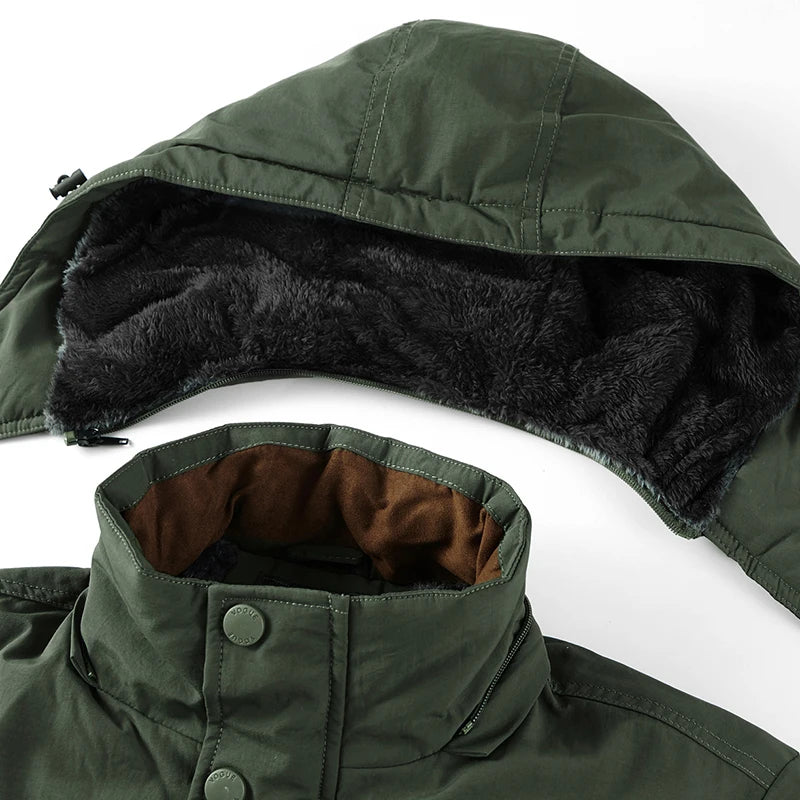 Winter Neue Männer Fleece Warme Dicke Winddicht Parkas Männer Mode Mit Kapuze Militär Jacke Mantel Große Größe 6XL Hohe Qualität Jacken Männlich - Topbrand24