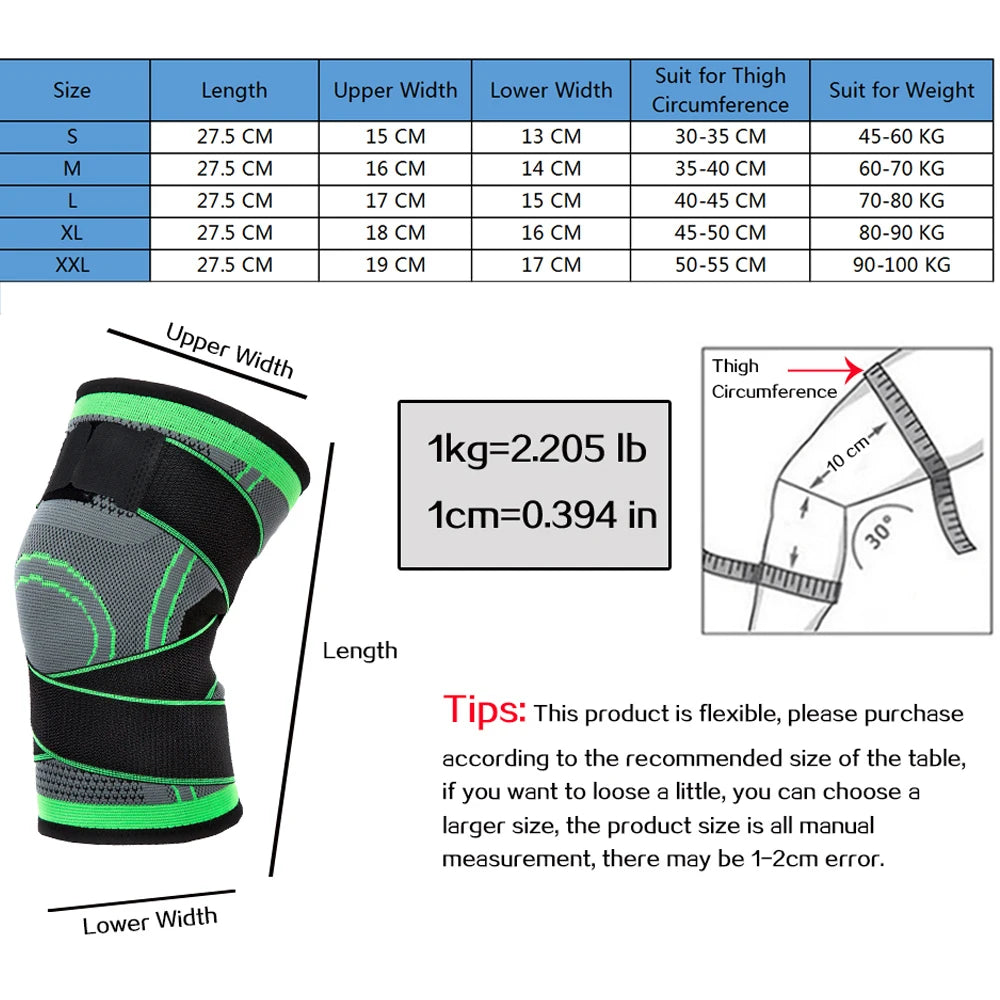 Mode 1PC Sport Kneepad Männer Druck Elastische Knie Pads Unterstützung Fitness Getriebe Basketball Volleyball Klammer Protector Bandage