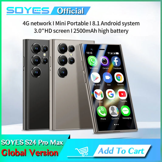 SOYES S24 Pro Max 4G Version 3.0 Inch Android8.1 Smartphone 2GB RAM 16GB ROM Dual SIM Standby 2500mAh Compact Mobile Phone