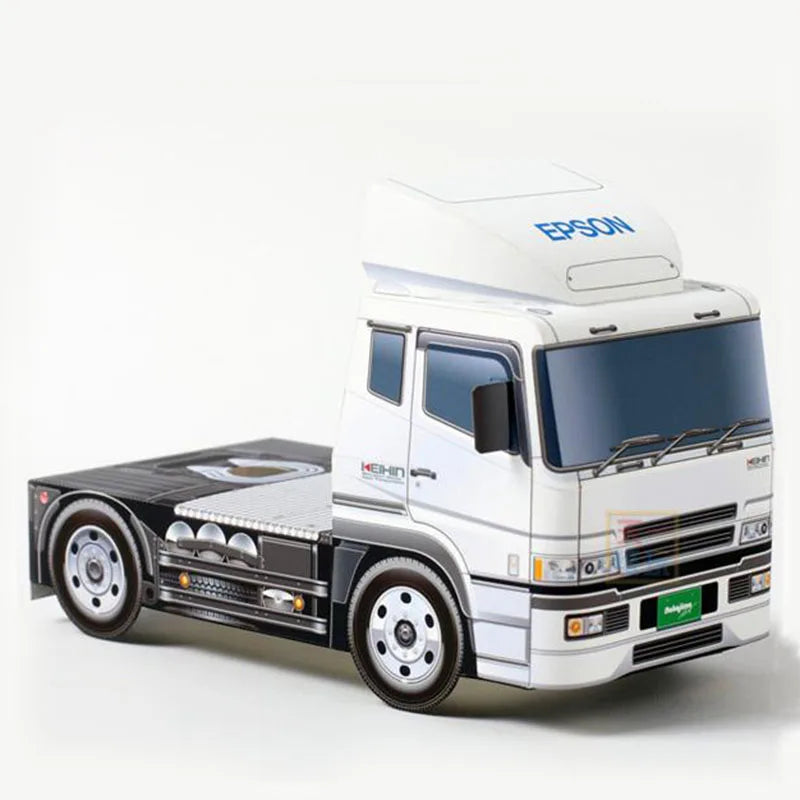 Heavy Truck 3D Paper Model DIY Educational Parents And Children Hand-made Car Model Origami Papercraft Toy