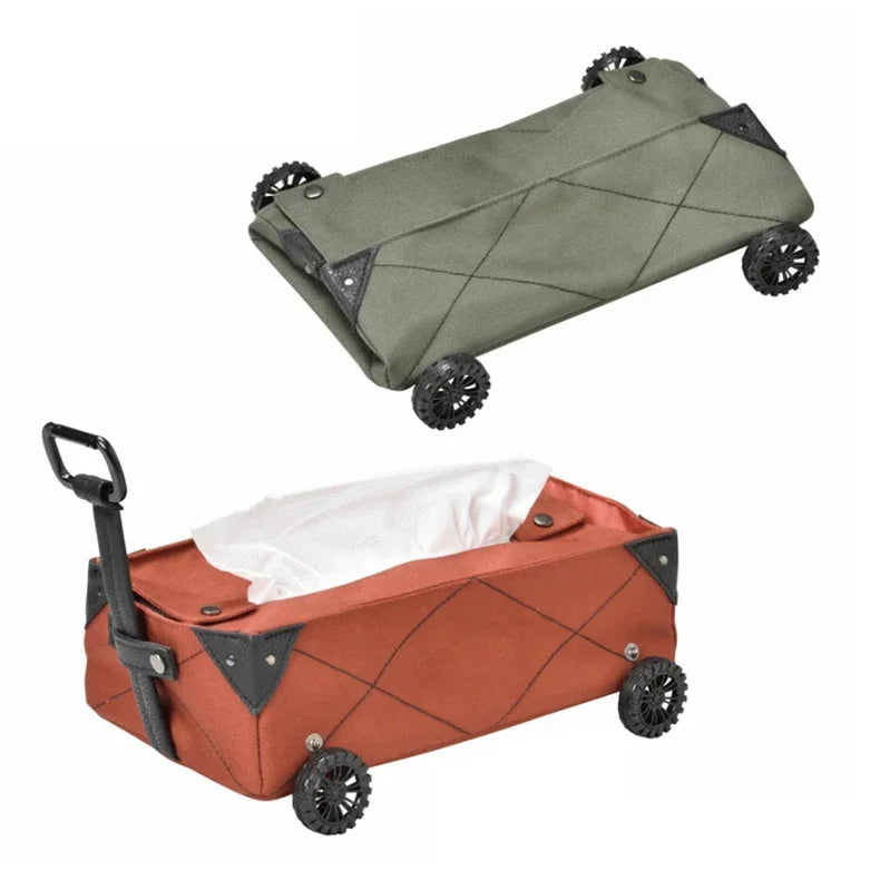 Outdoor Tissue Box Halter einfache Mini Rollwagen Camping Lager wagen für Auto Rücksitz Kinderwagen Einkaufen nach Hause Lebensmittel geschäft - Topbrand24