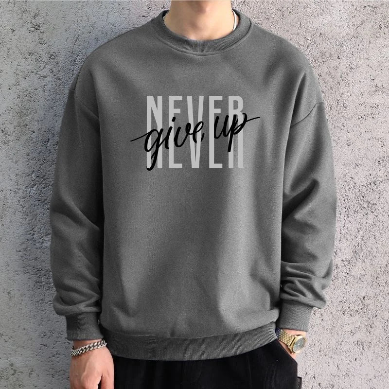 Männer Übergroße Grafik Sweatshirt Hoodied Koreanische Trendy Buchstaben Gedruckt Langarm T-shirt Baumwolle Hip Hop Sport Top Männer Kleidung - Topbrand24