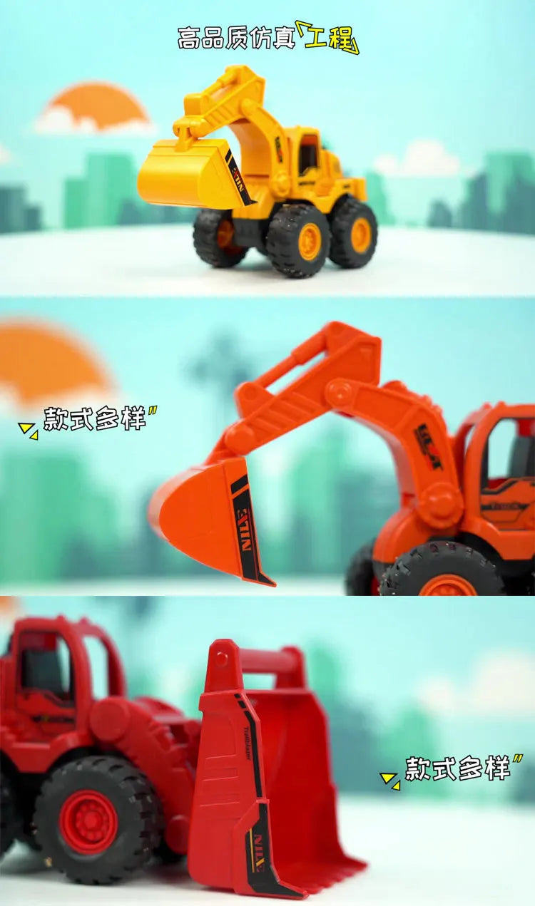 Excavator Bulldozer Engineering Car Simulation Off-Road Sliding Model Children Boy Toy Car Birthday Gift B219