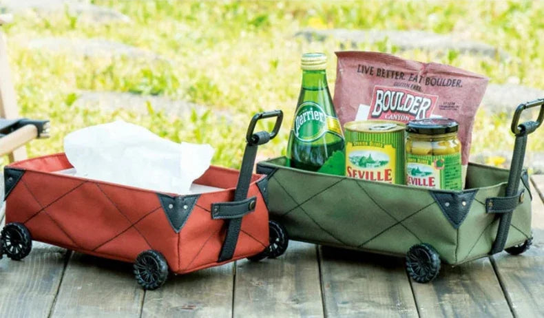 Outdoor Tissue Box Halter einfache Mini Rollwagen Camping Lager wagen für Auto Rücksitz Kinderwagen Einkaufen nach Hause Lebensmittel geschäft - Topbrand24