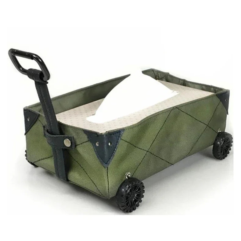 Outdoor Tissue Box Halter einfache Mini Rollwagen Camping Lager wagen für Auto Rücksitz Kinderwagen Einkaufen nach Hause Lebensmittel geschäft - Topbrand24