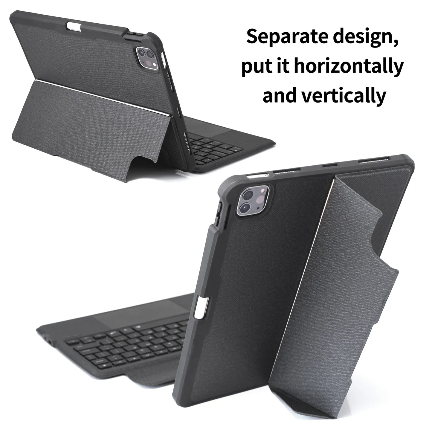 Factory Custom BT Wireless Touch Pad Keyboard Detachable Magnetic Suction Cover Case For iPad 10.2 10.5 10.9 11 12.9 Inch