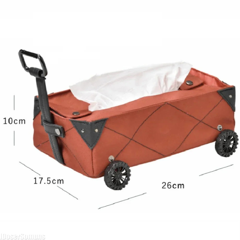 Outdoor Tissue Box Halter einfache Mini Rollwagen Camping Lager wagen für Auto Rücksitz Kinderwagen Einkaufen nach Hause Lebensmittel geschäft - Topbrand24