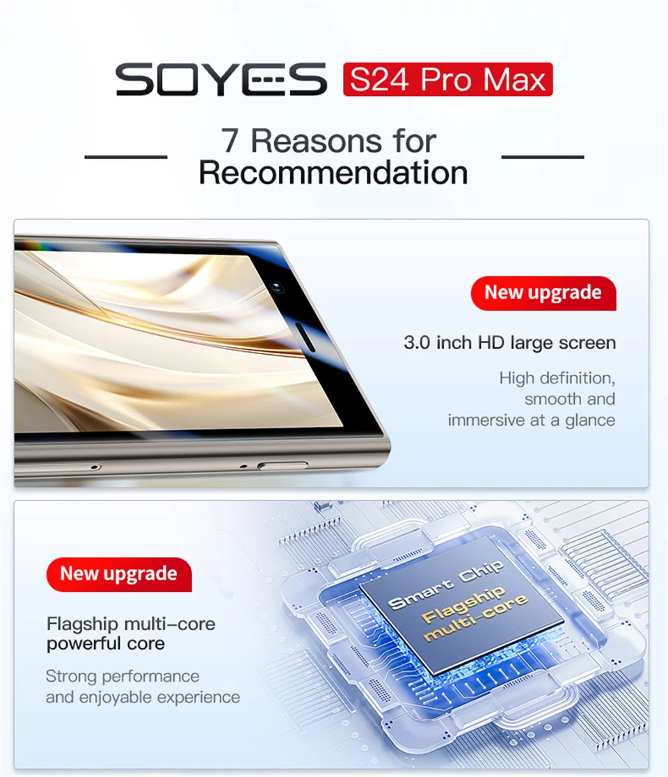 SOYES S24 Pro Max 4G Version 3.0 Inch Android8.1 Smartphone 2GB RAM 16GB ROM Dual SIM Standby 2500mAh Compact Mobile Phone