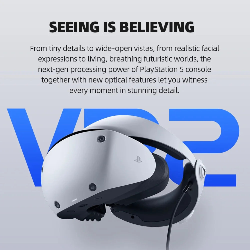 Sony PlayStation VR2 Virtual Reality PS VR2 Headset 3D VR Glasses Communicate with PS5 Playstation 5 Sony PS5 PS VR Console