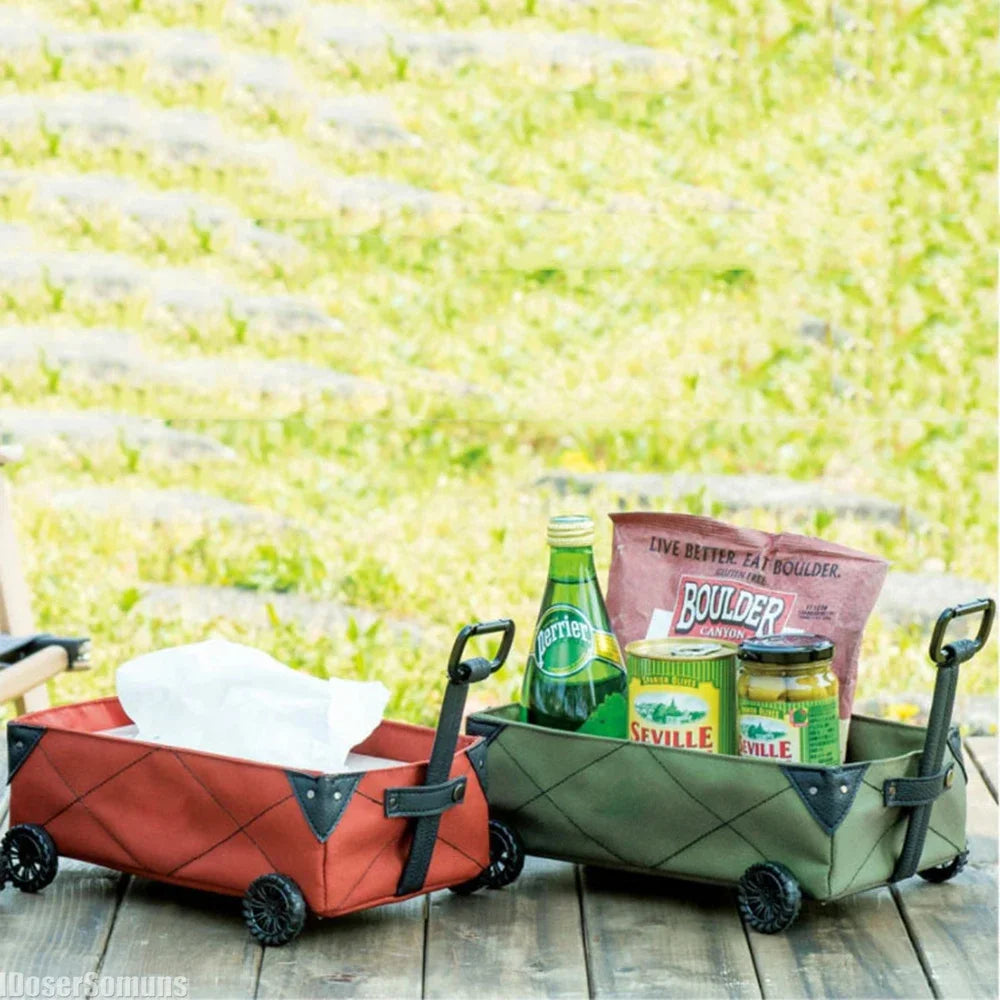 Outdoor Tissue Box Halter einfache Mini Rollwagen Camping Lager wagen für Auto Rücksitz Kinderwagen Einkaufen nach Hause Lebensmittel geschäft - Topbrand24