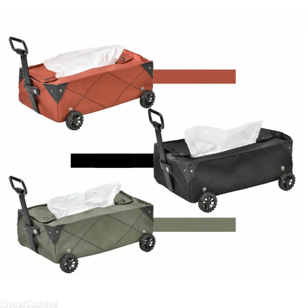 Outdoor Tissue Box Halter einfache Mini Rollwagen Camping Lager wagen für Auto Rücksitz Kinderwagen Einkaufen nach Hause Lebensmittel geschäft - Topbrand24