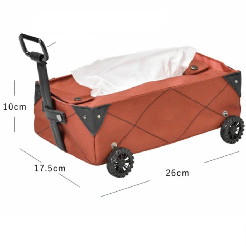 Outdoor Tissue Box Halter einfache Mini Rollwagen Camping Lager wagen für Auto Rücksitz Kinderwagen Einkaufen nach Hause Lebensmittel geschäft - Topbrand24