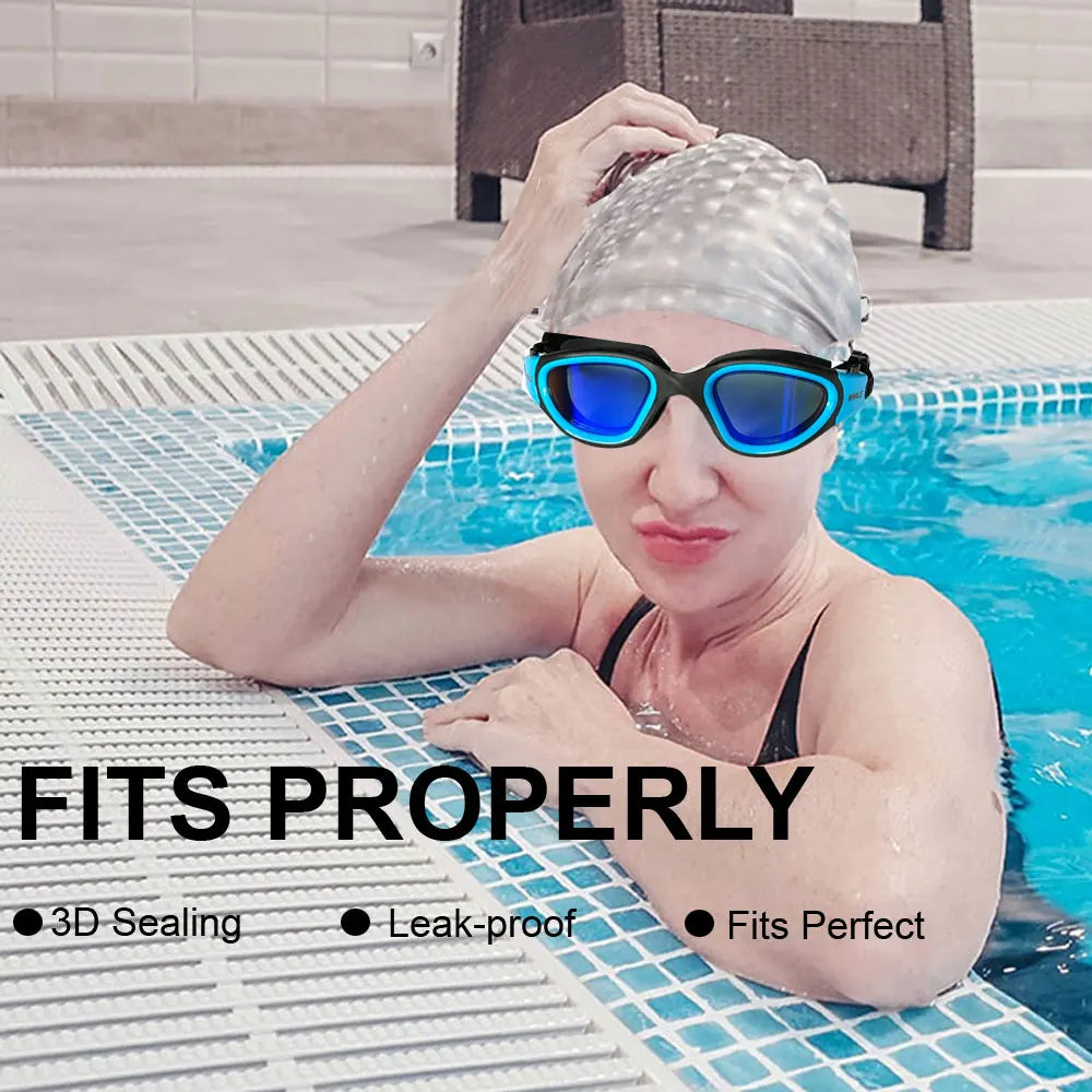 Professionelle Erwachsenen Anti-fog UV schutz Objektiv Männer Frauen Schwimmen Brille Wasserdicht Einstellbare Silikon schwimmen Gläser in pool - Topbrand24