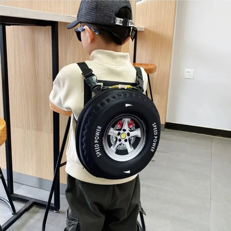 Lovely Kids Small Backpack 3D Car Tire Children Schoolbag EVA Wheel Kindergarten Bag Age 3-5 Boy Girl Toddler Kawaii School Bag