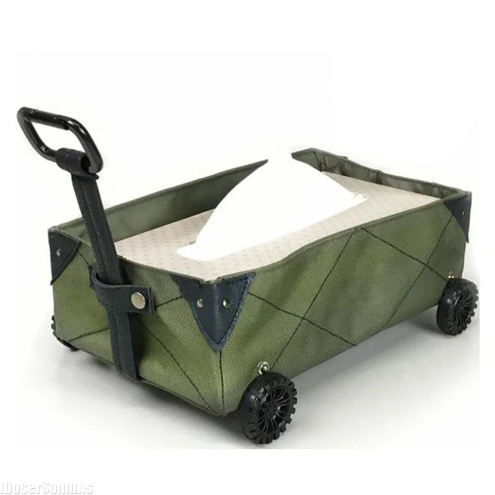 Outdoor Tissue Box Halter einfache Mini Rollwagen Camping Lager wagen für Auto Rücksitz Kinderwagen Einkaufen nach Hause Lebensmittel geschäft - Topbrand24